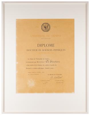 Lot #146 Albert Einstein 1909 University of Geneva Honorary Diploma - Image 1