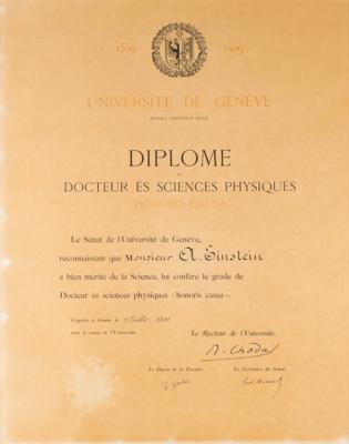 Lot #146 Albert Einstein 1909 University of Geneva Honorary Diploma - Image 2