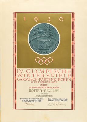 Lot #6041 Garmisch 1936 Winter Olympics Bronze Winner's Medal with Diploma - Image 3