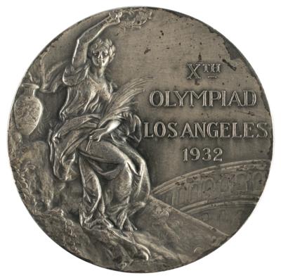 Lot #6036 Los Angeles 1932 Summer Olympics Silver Winner's Medal
