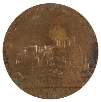 Lot #6002 Athens 1896 Olympics Bronze Winner's Medal - Image 2