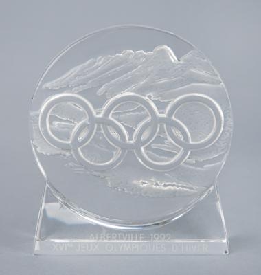 Lot #6134 Albertville 1992 Winter Olympics Lalique Paperweight