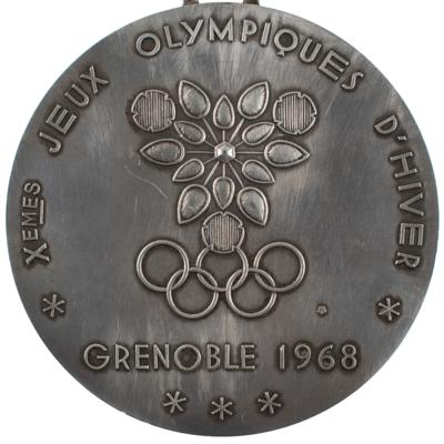 Lot #6083 Grenoble 1968 Winter Olympics Silver Winner's Medal - Image 3