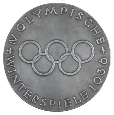 Lot #6040 Garmisch 1936 Winter Olympics Silver Winner's Medal - Image 2