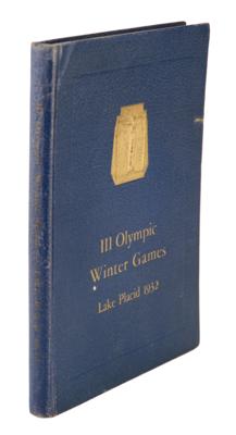 Lot #6030 Lake Placid 1932 Winter Olympics Official Report