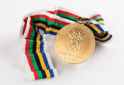 Lot #6084 Grenoble 1968 Winter Olympics Gold Winner's Medal with Case - Image 3