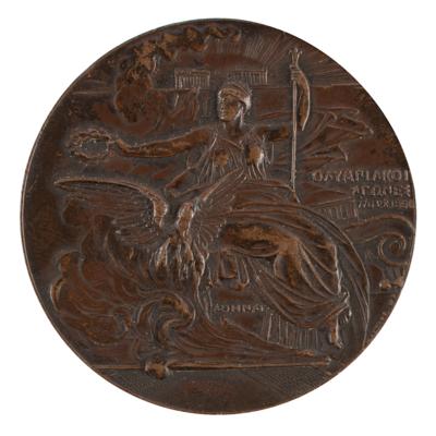 Lot #6003 Athens 1896 Olympics Bronze Participation Medal
