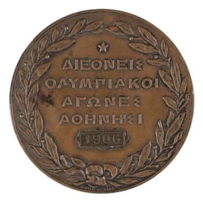 Lot #6015 Athens 1906 Olympics Bronze Participation Medal - Image 2