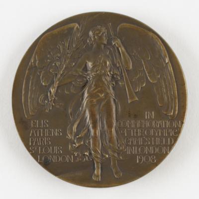 Lot #6018 London 1908 Olympics Bronze Participation Medal - Image 2
