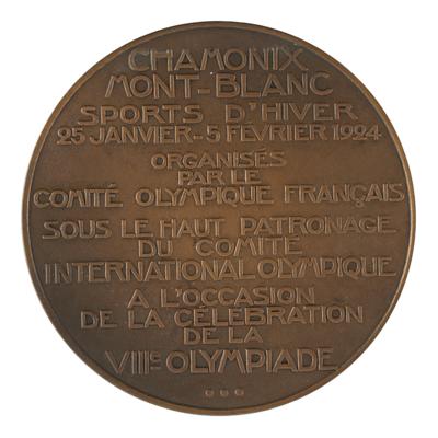 Lot #6023 Chamonix 1924 Winter Olympics Bronze Winner's Medal - Image 2