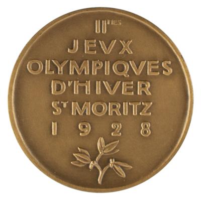 Lot #6028 St. Moritz 1928 Winter Olympics Bronze Participation Medal - Image 2