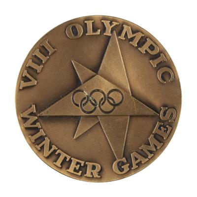 Lot #6065 Squaw Valley 1960 Winter Olympics Bronze Participation Medal - Image 2
