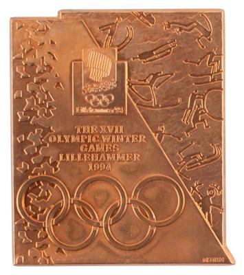 Lot #6143 Lillehammer 1994 Winter Olympics Copper Participation Medal - Image 1