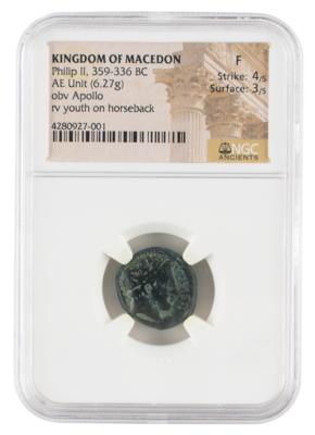 Lot #6001 Ancient Olympic Games Coin: Kingdom of Macedon, Philip II