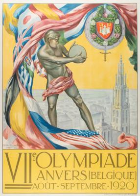 Lot #6021 Antwerp 1920 Summer Olympics Poster - Image 2