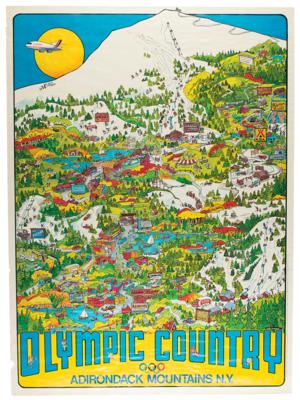 Lot #6111 Moscow and Lake Placid 1980 Summer and Winter Olympic (2) Posters - Image 2