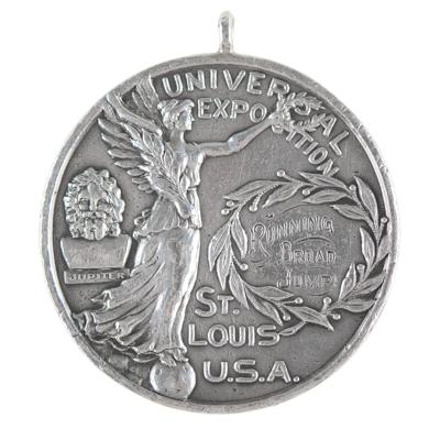 Lot #6013 Daniel Frank's St. Louis 1904 Olympics Silver Winner's Medal - Image 2