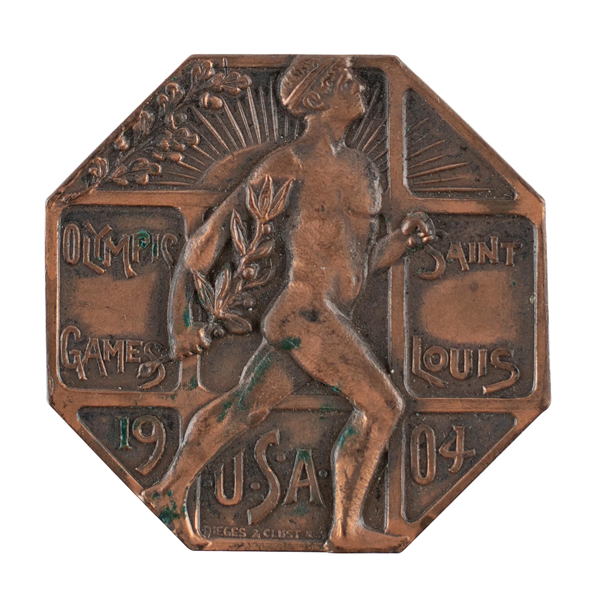 Lot #6012 St. Louis 1904 Olympics Athlete's Participation Medal/Badge