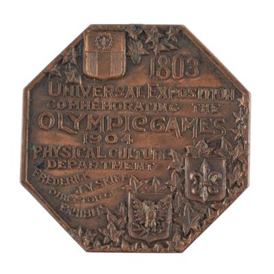 Lot #6012 St. Louis 1904 Olympics Athlete's Participation Medal/Badge - Image 2