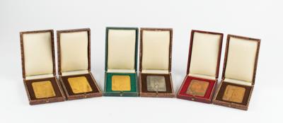 Lot #6079 Leonid Zhabotinsky's (6) Berlin 1966 Winner's Medals from the World and European Weightlifting Championships - Image 3
