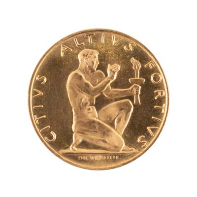 Lot #6051 St. Moritz 1948 Winter Olympics Gold Medallion