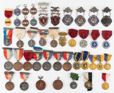 Lot #6005 Ellery Clark's Collection of (42) Athletic Medals