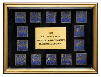 Lot #6144 Lillehammer 1994 Winter Olympics Team USA Pin Collection of (14) - Image 1
