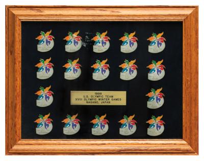 Lot #6158 Nagano 1998 Winter Olympics Team USA Pin Collection of (17) - Image 1