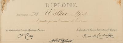 Lot #6025 Paris 1924 Summer Olympics Participation Diploma - Image 2