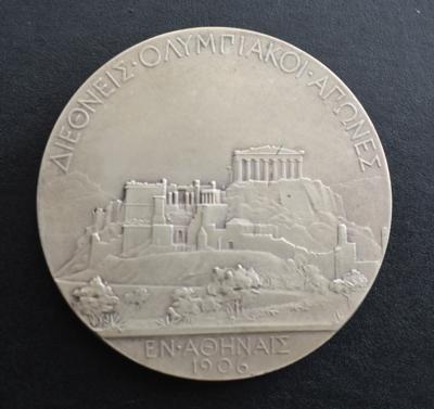 Lot #6017 Athens 1906 Intercalated Olympics Silver Winner's Medal - Image 2