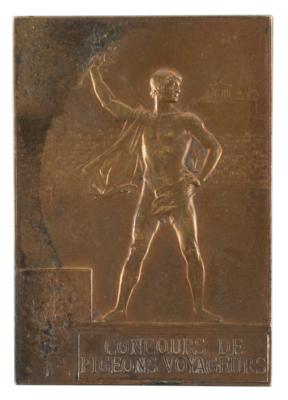 Lot #6010 Paris 1900 Olympics Bronze Winner's Medal for Pigeon Racing - Image 2