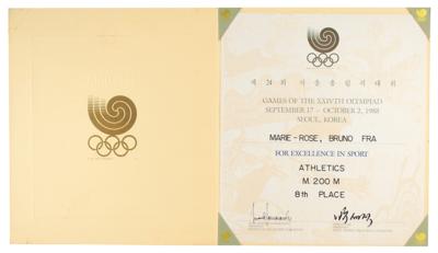 Lot #6133 Seoul 1988 Summer Olympics Winner's Diploma - Image 3