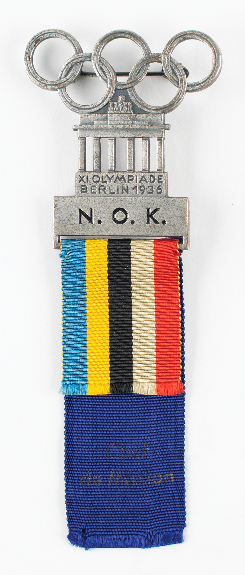Lot #6046 Berlin 1936 Summer Olympics Chef de Mission Badge