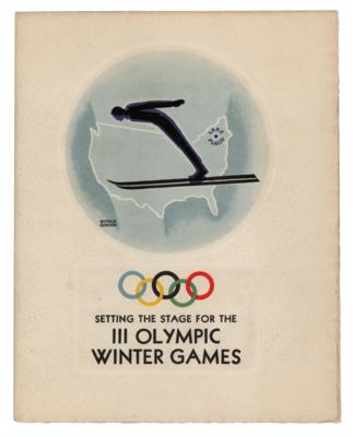 Lot #6035 Lake Placid 1932 Winter Olympics Booklet Signed by Jack Shea - Image 2
