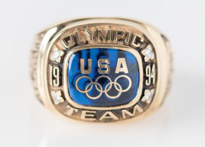 Lot #6145 Lillehammer 1994 Winter Olympics Team USA Ice Hockey Ring Presented to Todd Marchant - Image 2