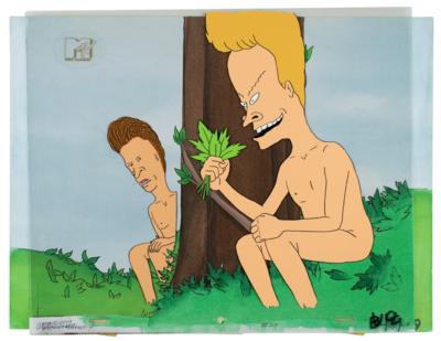 Lot #445 Beavis and Butt-Head production cel and production background from Beavis and Butt-Head