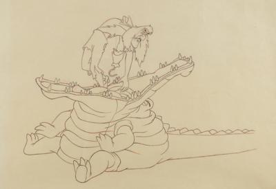 Lot #423 Captain Hook and Tick-Tock the Crocodile production drawing from Peter Pan - Image 1