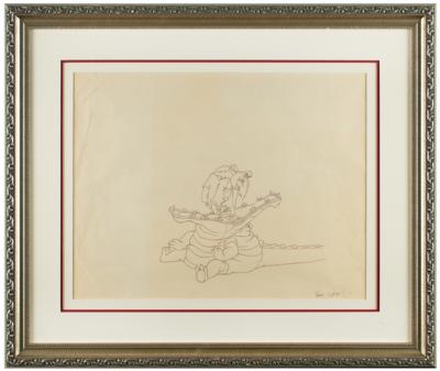 Lot #423 Captain Hook and Tick-Tock the Crocodile production drawing from Peter Pan - Image 2