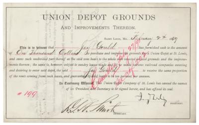 Lot #122 Jay Gould Document Signed