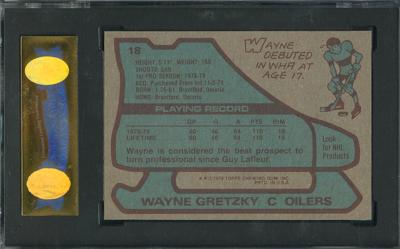 Lot #1047 1979 Topps #18 Wayne Gretzky RC SGC NM/MT 88 - Image 2