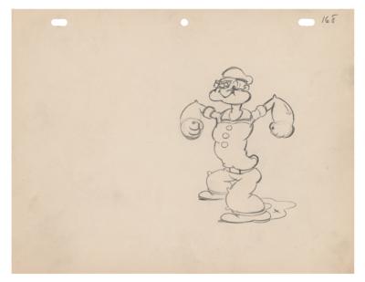 Lot #434 Popeye production drawing from Sock-a-Bye, Baby - Image 1