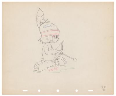 Lot #453 Little Hiawatha production drawing from Little Hiawatha - Image 1