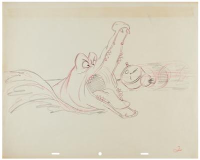 Lot #424 Tick-Tock the Crocodile production drawing from Peter Pan - Image 1
