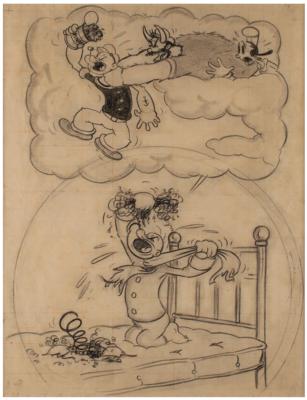 Lot #437 Popeye concept drawing for Wotta Nitemare - Image 1