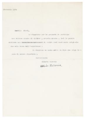 Lot #494 Alberto Moravia Typed Letter Signed - Image 1