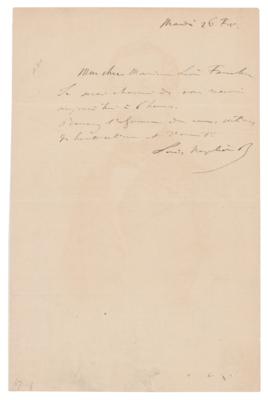 Lot #172 Napoleon III Autograph Letter Signed