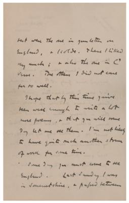 Lot #492 John Masefield Autograph Letter Signed - Image 2