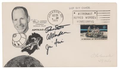 Lot #388 Al Worden's Apollo 15 Crew-Signed Cover - Image 1