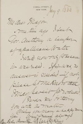 Lot #94 Roscoe Conkling Signature and Autograph Letter Signed - Image 2