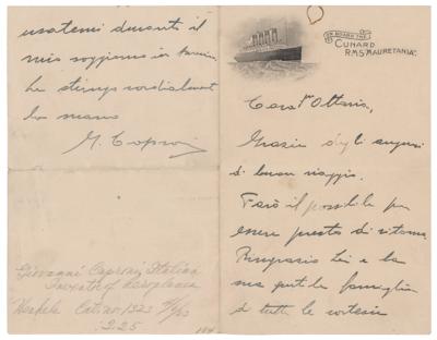 Lot #336 Giovanni Caproni Autograph Letter Signed - Image 1